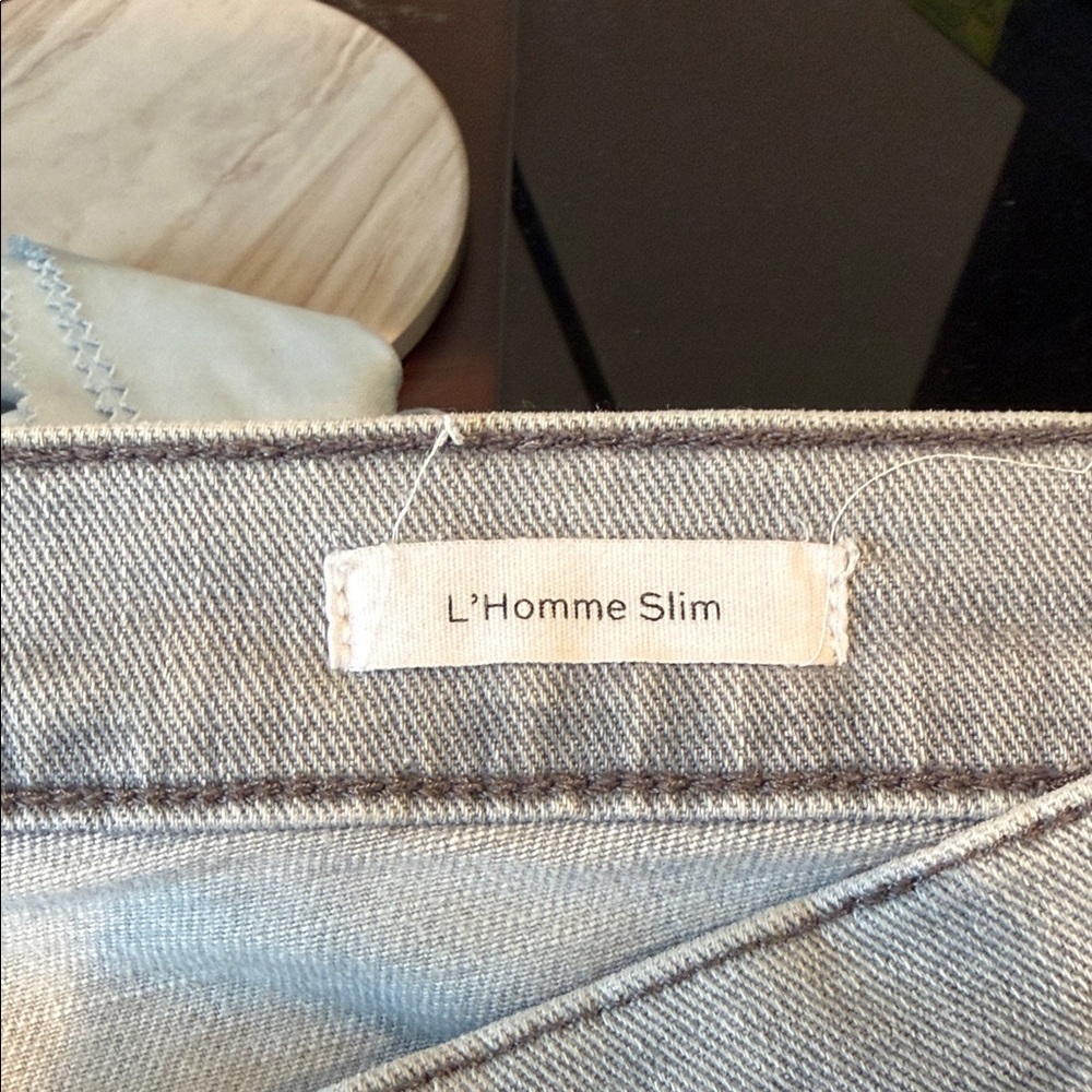 Frame Denim Men's Light Gray L’Homme Slim Jeans - Picture 4 of 6